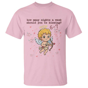 67 Valentine Meme T Shirt Funny Six Seven Cupid Saying TS14 Light Pink Print Your Wear