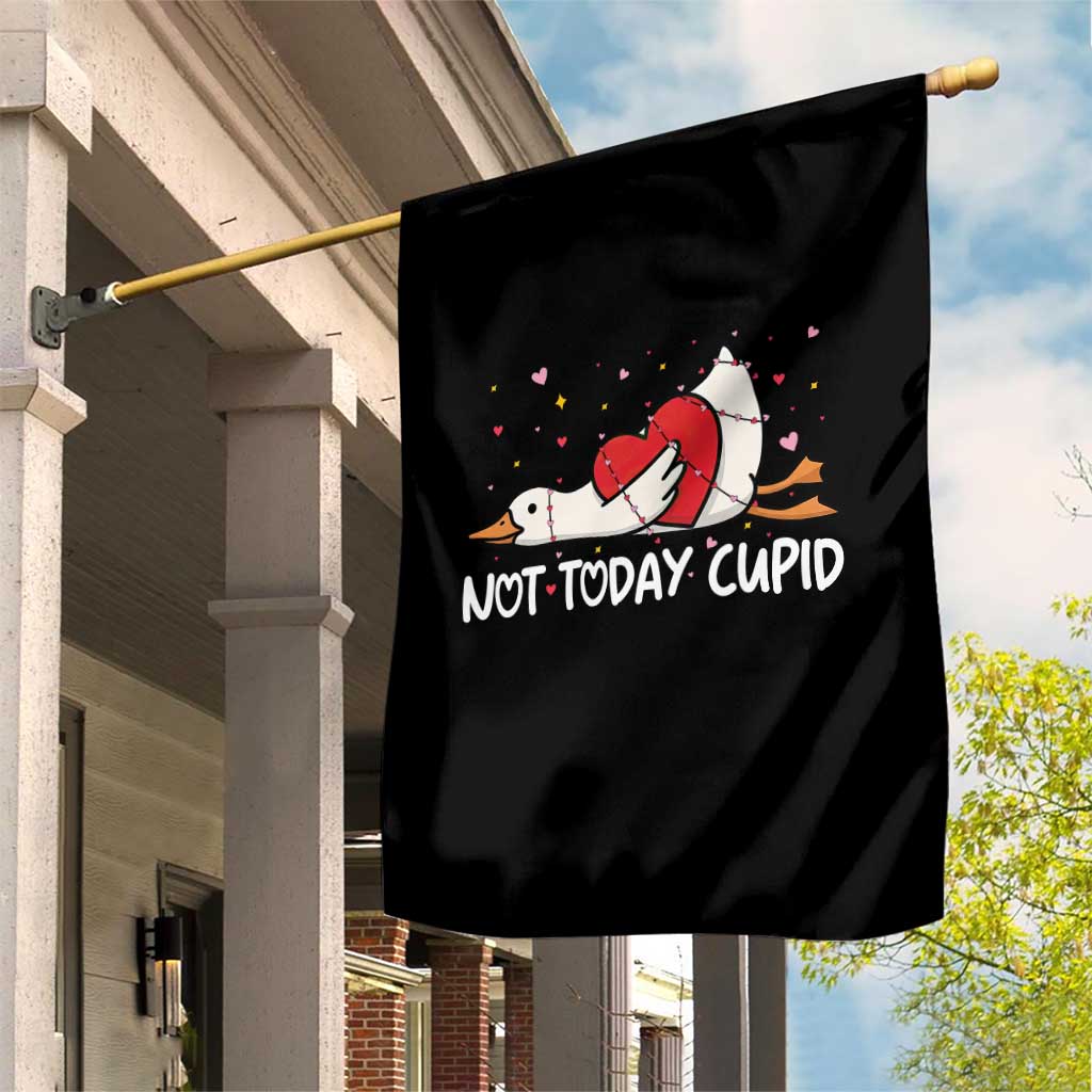 Silly Goose Valentine Garden Flag Not Today Cupid TS14 Print Your Wear