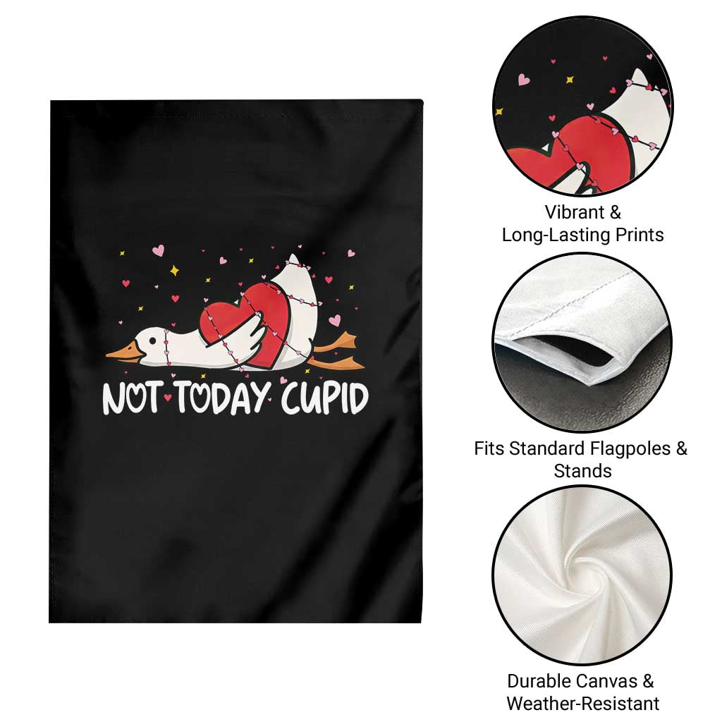 Silly Goose Valentine Garden Flag Not Today Cupid TS14 Print Your Wear
