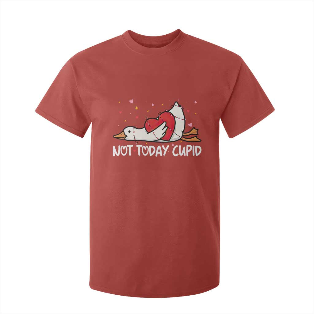Silly Goose Valentine T Shirt For Kid Not Today Cupid TS14 Red Print Your Wear