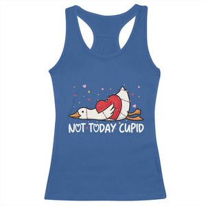Silly Goose Valentine Racerback Tank Top Not Today Cupid TS14 Royal Blue Print Your Wear