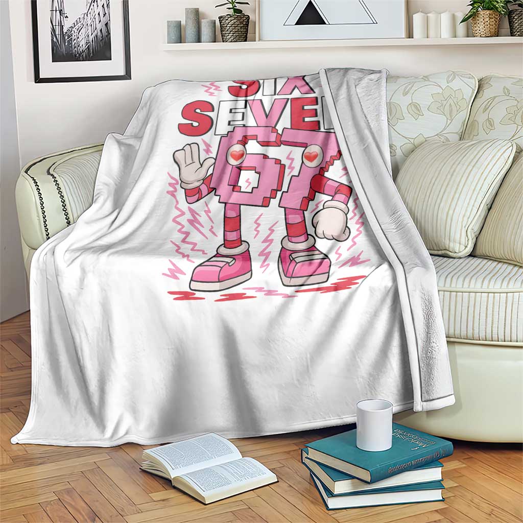 67 Valentines Throw Blanket Funny Six Seven Brainrot Meme TS14 Print Your Wear