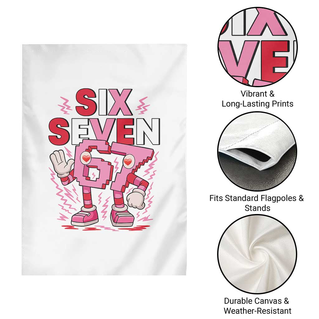 67 Valentines Garden Flag Funny Six Seven Brainrot Meme TS14 Print Your Wear