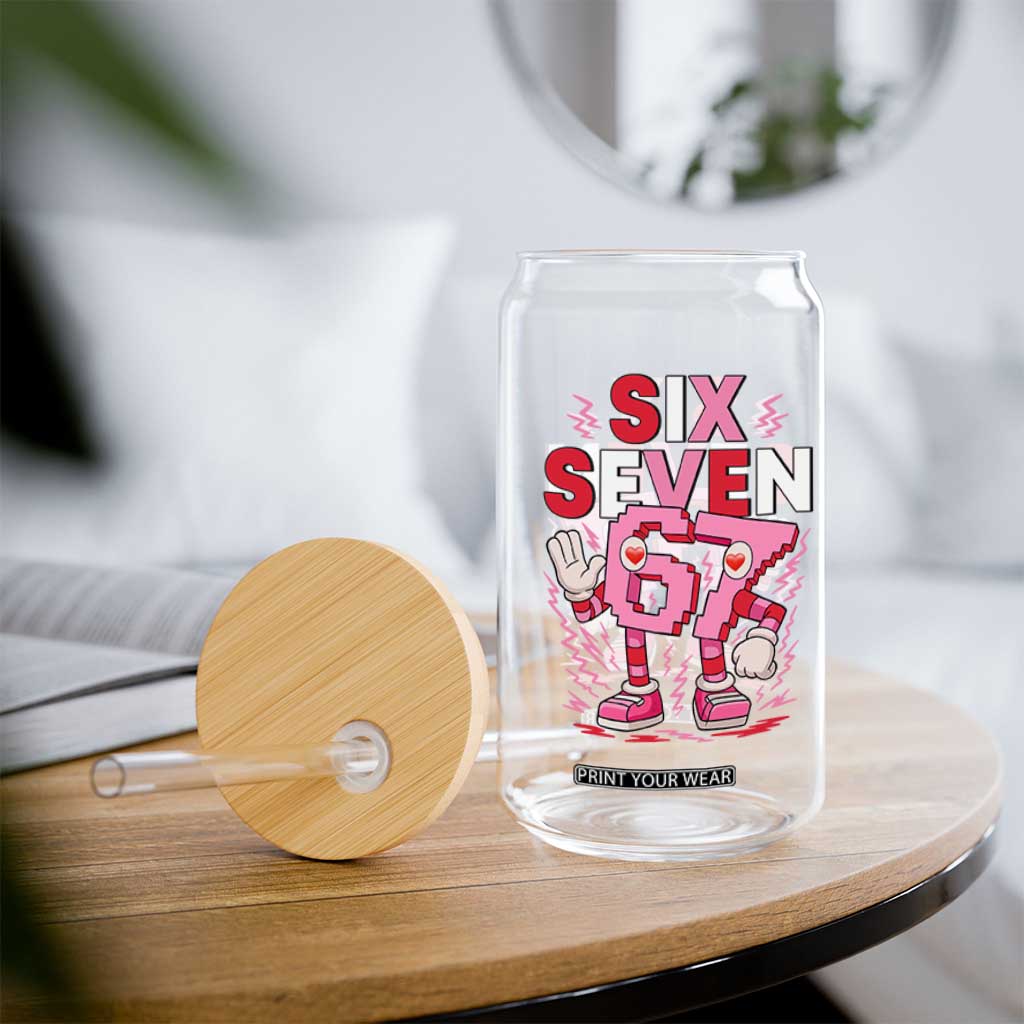 67 Valentines Glass Can Funny Six Seven Brainrot Meme TS14 Print Your Wear