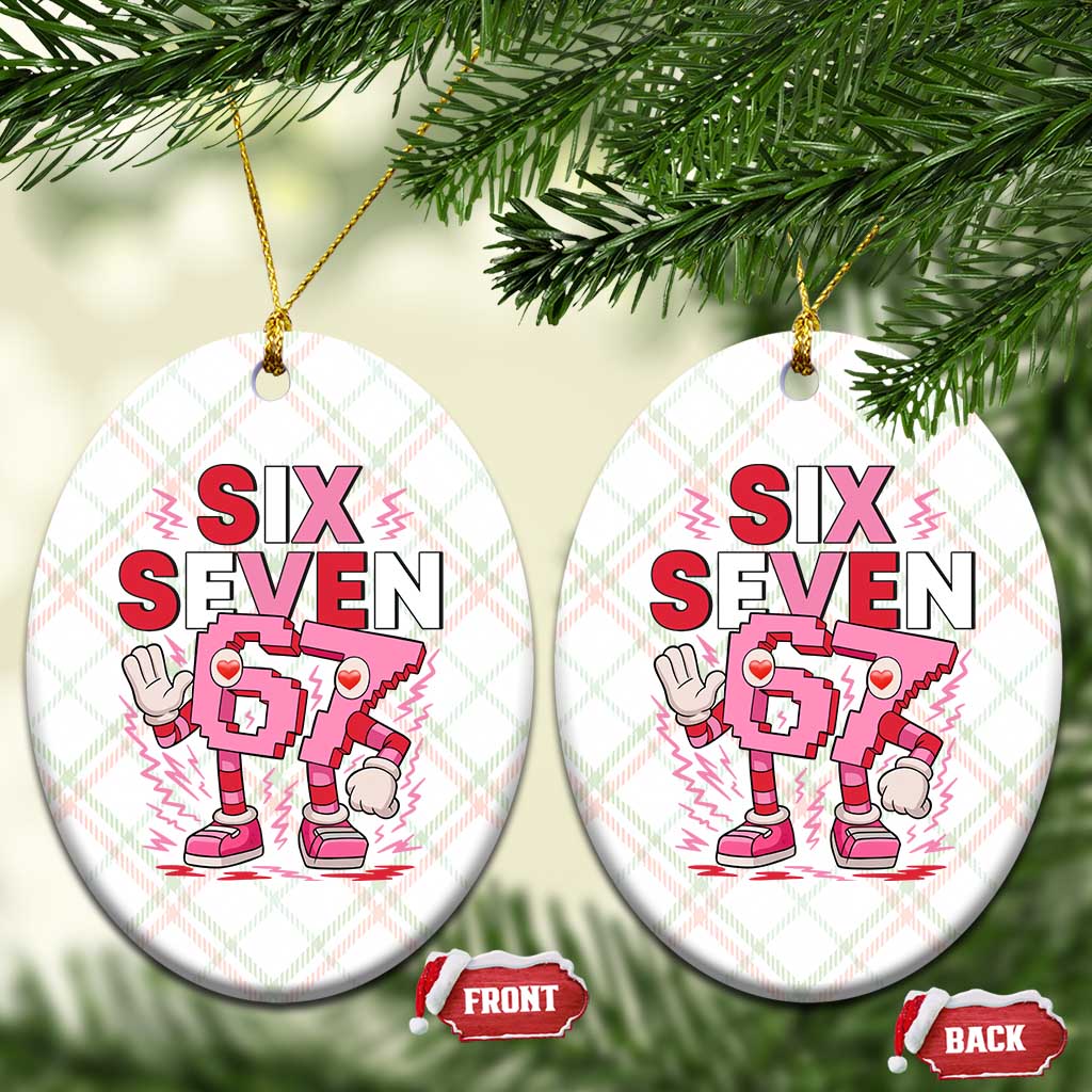 67 Valentines Ceramic Ornament Funny Six Seven Brainrot Meme TS14 Print Your Wear