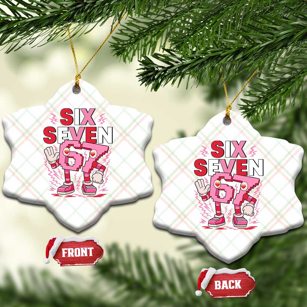 67 Valentines Ceramic Ornament Funny Six Seven Brainrot Meme TS14 Print Your Wear
