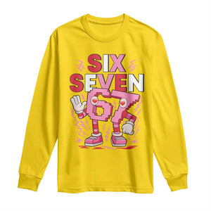 67 Valentines Long Sleeve Shirt Funny Six Seven Brainrot Meme TS14 Daisy Print Your Wear