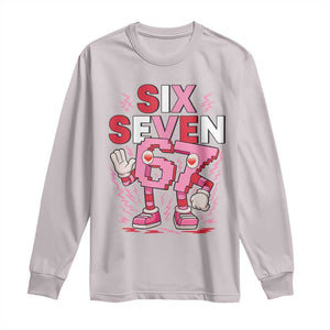 67 Valentines Long Sleeve Shirt Funny Six Seven Brainrot Meme TS14 Ice Gray Print Your Wear