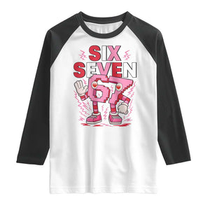 67 Valentines Raglan Shirt Funny Six Seven Brainrot Meme TS14 White Black Print Your Wear