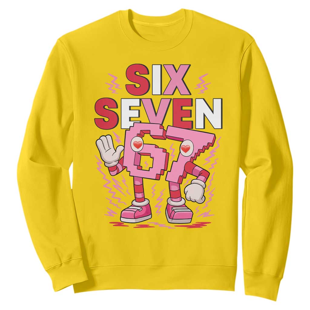 67 Valentines Sweatshirt Funny Six Seven Brainrot Meme TS14 Daisy Print Your Wear