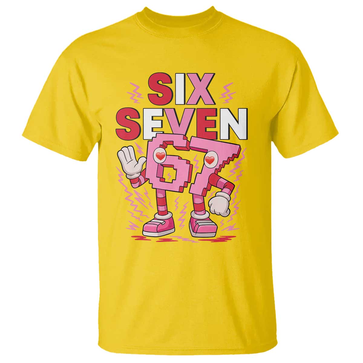 67 Valentines T Shirt Funny Six Seven Brainrot Meme TS14 Daisy Print Your Wear