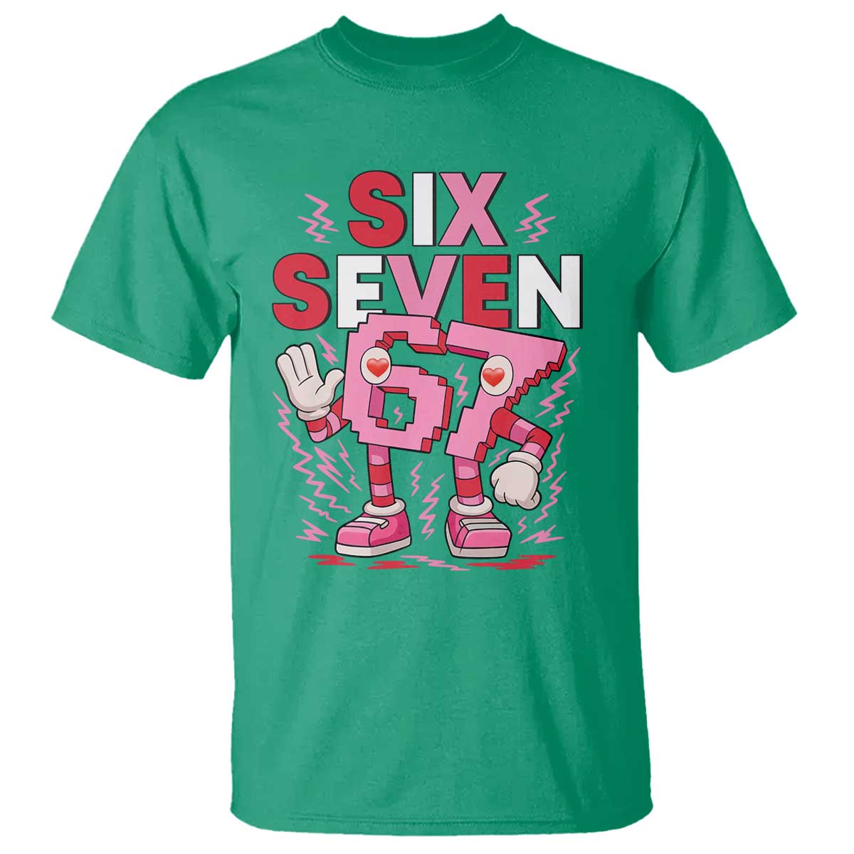 67 Valentines T Shirt Funny Six Seven Brainrot Meme TS14 Irish Green Print Your Wear