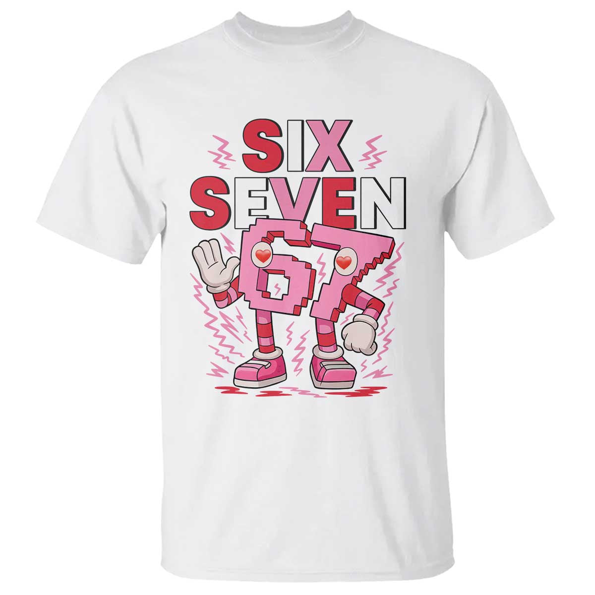 67 Valentines T Shirt Funny Six Seven Brainrot Meme TS14 White Print Your Wear