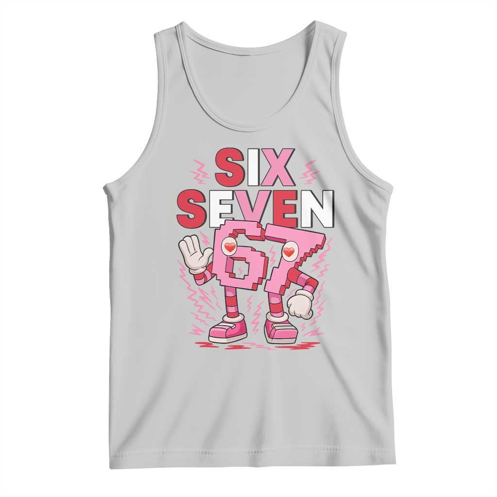 67 Valentines Tank Top Funny Six Seven Brainrot Meme TS14 Ash Print Your Wear