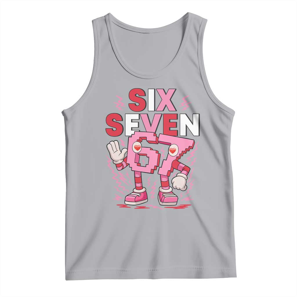 67 Valentines Tank Top Funny Six Seven Brainrot Meme TS14 Athletic Heather Print Your Wear