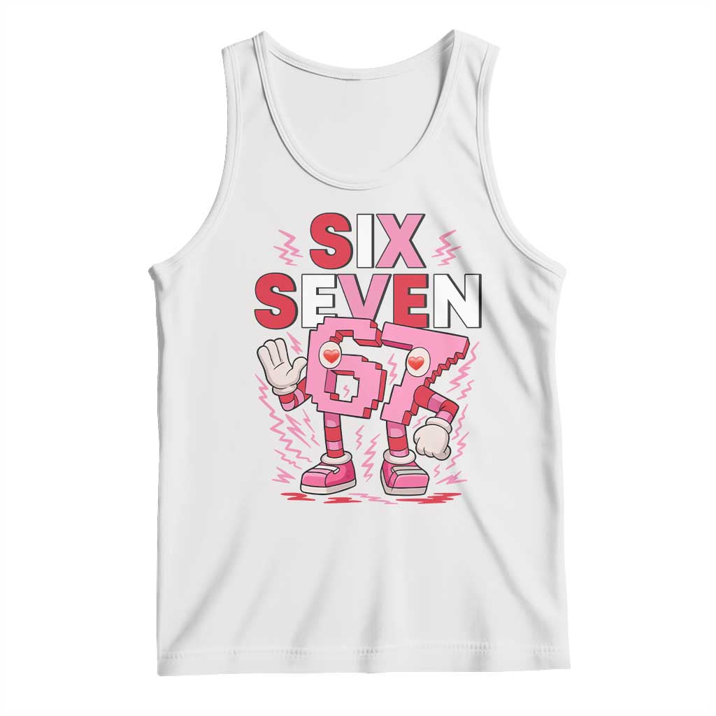 67 Valentines Tank Top Funny Six Seven Brainrot Meme TS14 White Print Your Wear