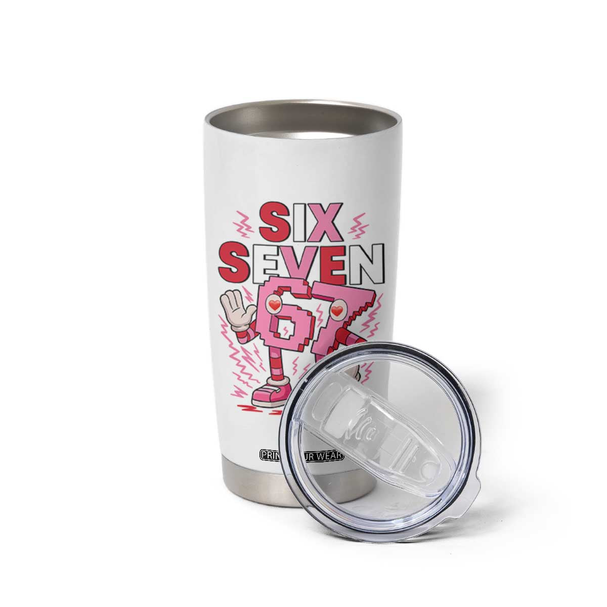 67 Valentines Tumbler Cup Funny Six Seven Brainrot Meme TS14 Print Your Wear