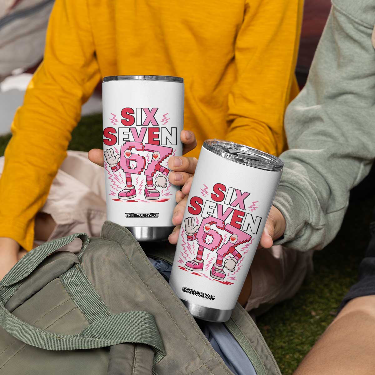 67 Valentines Tumbler Cup Funny Six Seven Brainrot Meme TS14 Print Your Wear