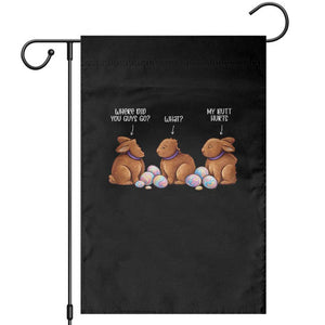 Funny Easter Bunny Garden Flag Where Did You Guys Go Chocolate TS14 Black Print Your Wear