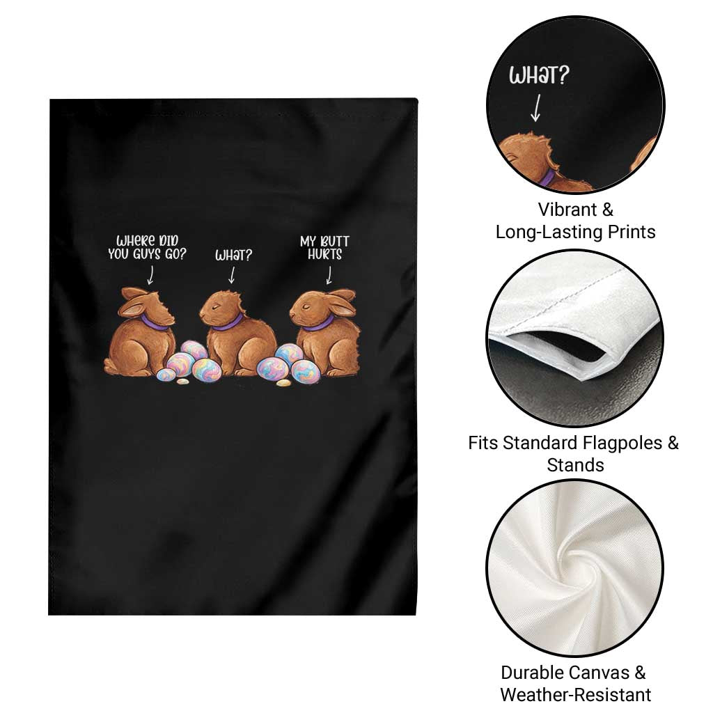 Funny Easter Bunny Garden Flag Where Did You Guys Go Chocolate TS14 Print Your Wear