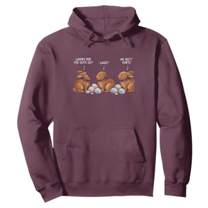 Funny Easter Bunny Hoodie Where Did You Guys Go Chocolate TS14 Maroon Print Your Wear
