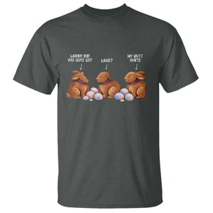 Funny Easter Bunny T Shirt Where Did You Guys Go Chocolate TS14 Dark Heather Print Your Wear