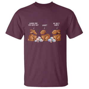 Funny Easter Bunny T Shirt Where Did You Guys Go Chocolate TS14 Maroon Print Your Wear