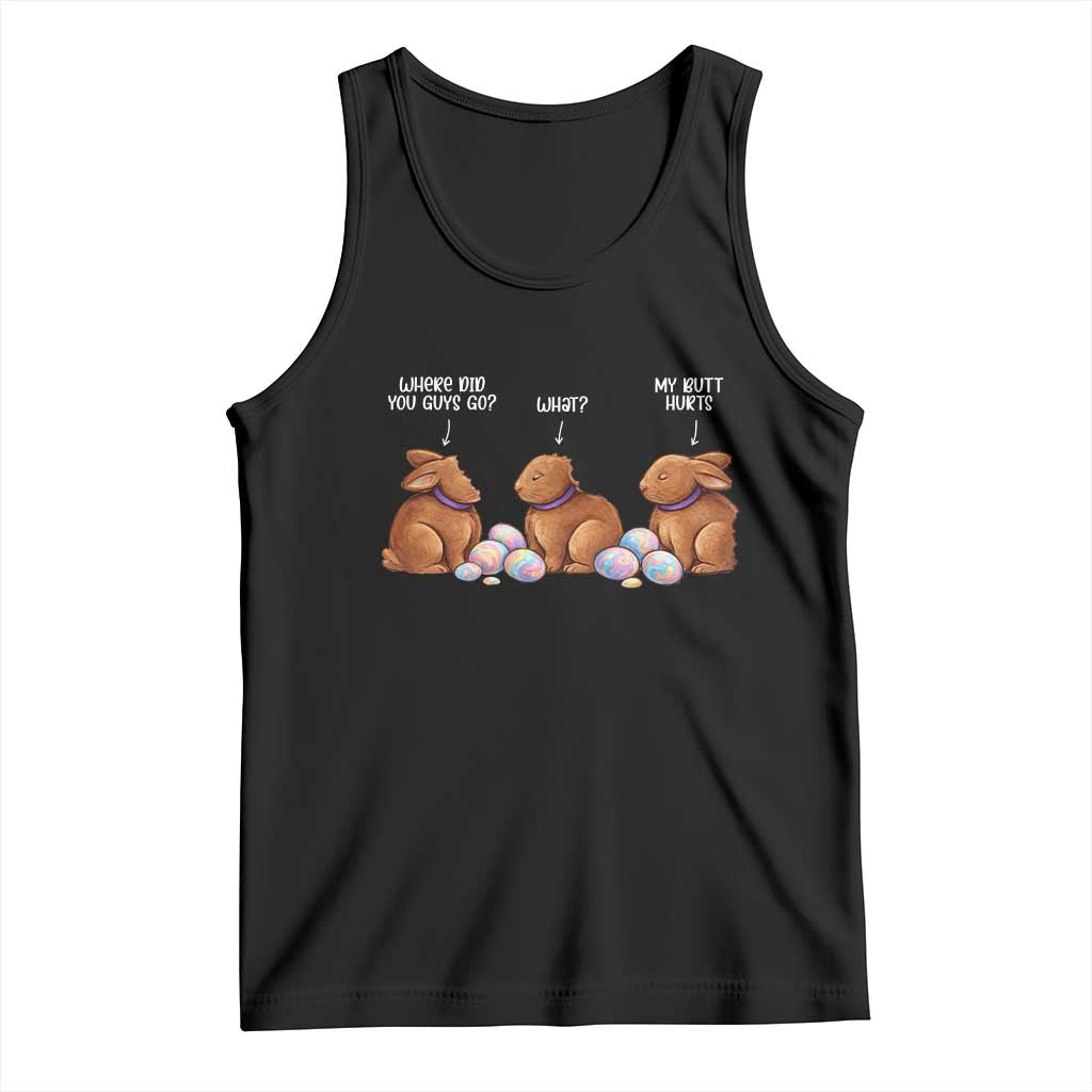 Funny Easter Bunny Tank Top Where Did You Guys Go Chocolate TS14 Black Print Your Wear