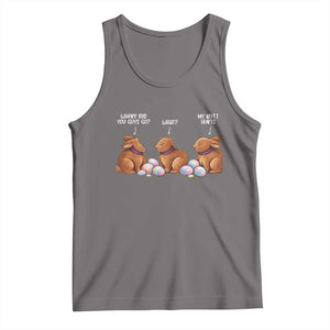 Funny Easter Bunny Tank Top Where Did You Guys Go Chocolate TS14 Deep Heather Print Your Wear