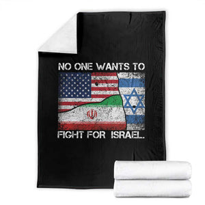 No One Wants To Fight For Israel Throw Blanket Marine Veteran Freedom Statement TS14 Black Print Your Wear