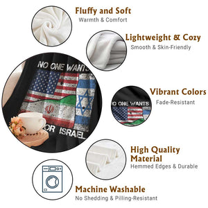 No One Wants To Fight For Israel Throw Blanket Marine Veteran Freedom Statement TS14 Print Your Wear