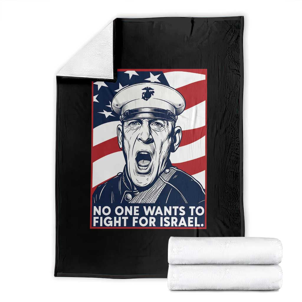 No One Wants To Fight For Israel Throw Blanket US Marine Veteran Anti War TS14 Black Print Your Wear