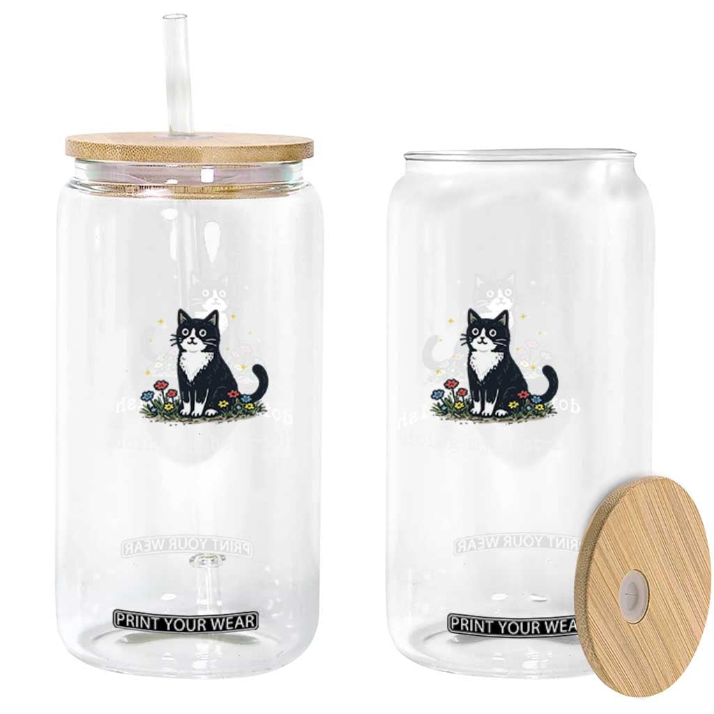 Doing My Best-ish Glass Can Funny Cat Sarcastic Joke TS14 Print Your Wear