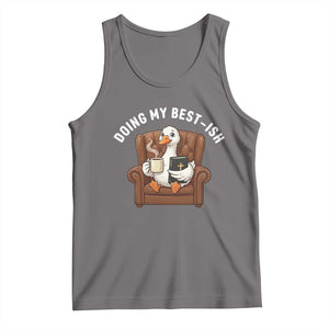 Doing My Best-ish Tank Top Funny Silly Goose Sarcastic Joke TS14 Deep Heather Print Your Wear