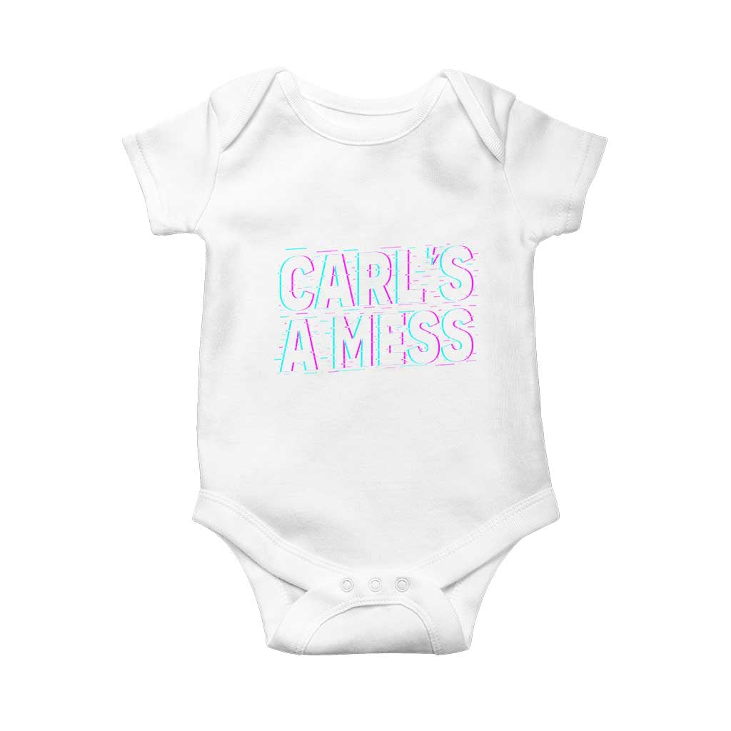 Carl's a Mess Baby Onesie Funny Reality TV TS14 White Print Your Wear