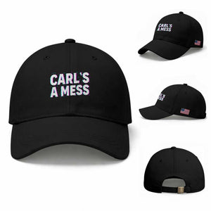 Carl's a Mess Baseball Cap Funny Reality TV TS14 Baseball Cap Universal Fit Black Print Your Wear