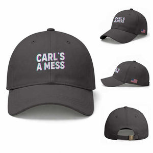 Carl's a Mess Baseball Cap Funny Reality TV TS14 Baseball Cap Universal Fit Dark Gray Print Your Wear
