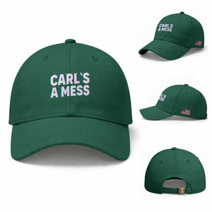 Carl's a Mess Baseball Cap Funny Reality TV TS14 Baseball Cap Universal Fit Irish Green Print Your Wear