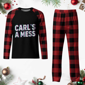 Carl's a Mess Plaid Pajama Set Funny Reality TV TS14 Buffalo Plaid Print Your Wear