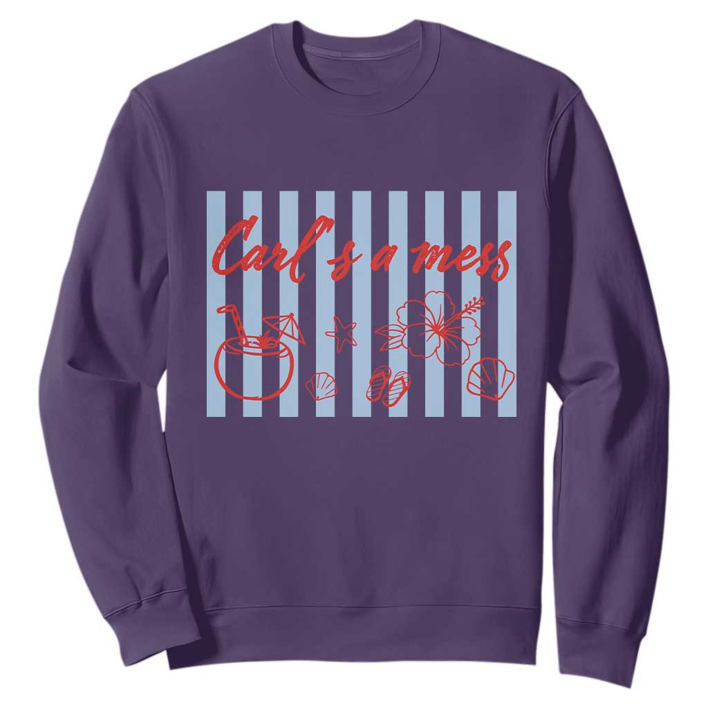 Carl's a Mess Sweatshirt - Viral Sarcastic Reality TV TS14 Purple Print Your Wear