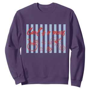 Carl's a Mess Sweatshirt - Viral Sarcastic Reality TV TS14 Purple Print Your Wear