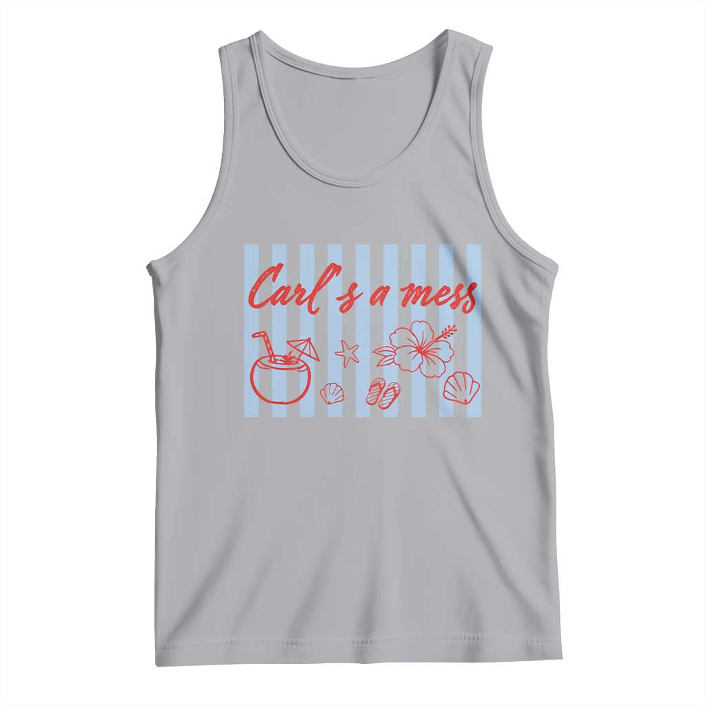 Carl's a Mess Tank Top Viral Sarcastic Reality TV TS14 Athletic Heather Print Your Wear