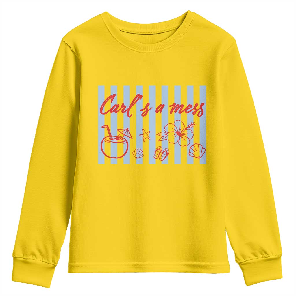 Carl's a Mess Youth Sweatshirt Viral Sarcastic Reality TV TS14 Daisy Print Your Wear