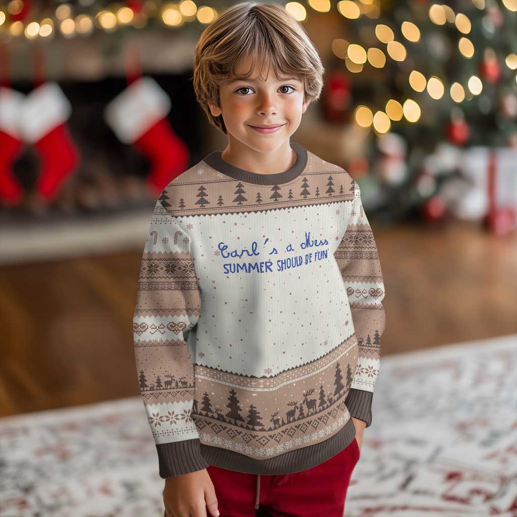 Summer Should be Fun Ugly Christmas Sweater Funny Reality TV Carl's a Mess Meme TS14 Mocha Mousse Print Your Wear