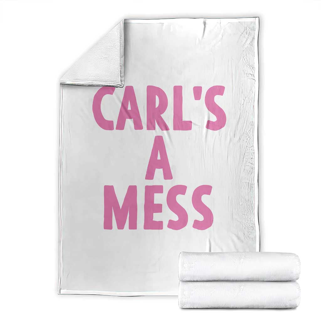 Carl's a Mess Throw Blanket Viral Reality TV Quote Meme TS14 White Print Your Wear