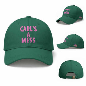 Carl's a Mess Baseball Cap Viral Reality TV Quote Meme TS14 Baseball Cap Universal Fit Irish Green Print Your Wear