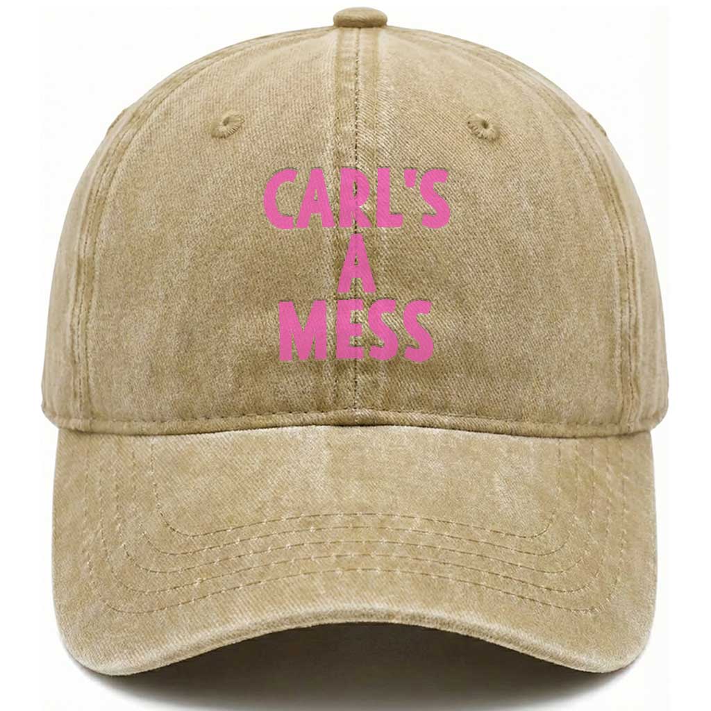 Carl's a Mess Washed Cotton Baseball Cap Viral Reality TV Quote Meme TS14 Print Your Wear