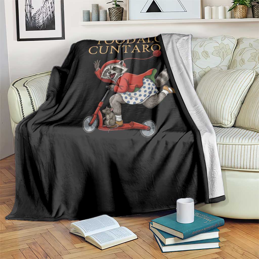 Toodaloo Cuntaroos Throw Blanket Funny Sarcastic Raccoon Inappropriate Meme TS14 Print Your Wear