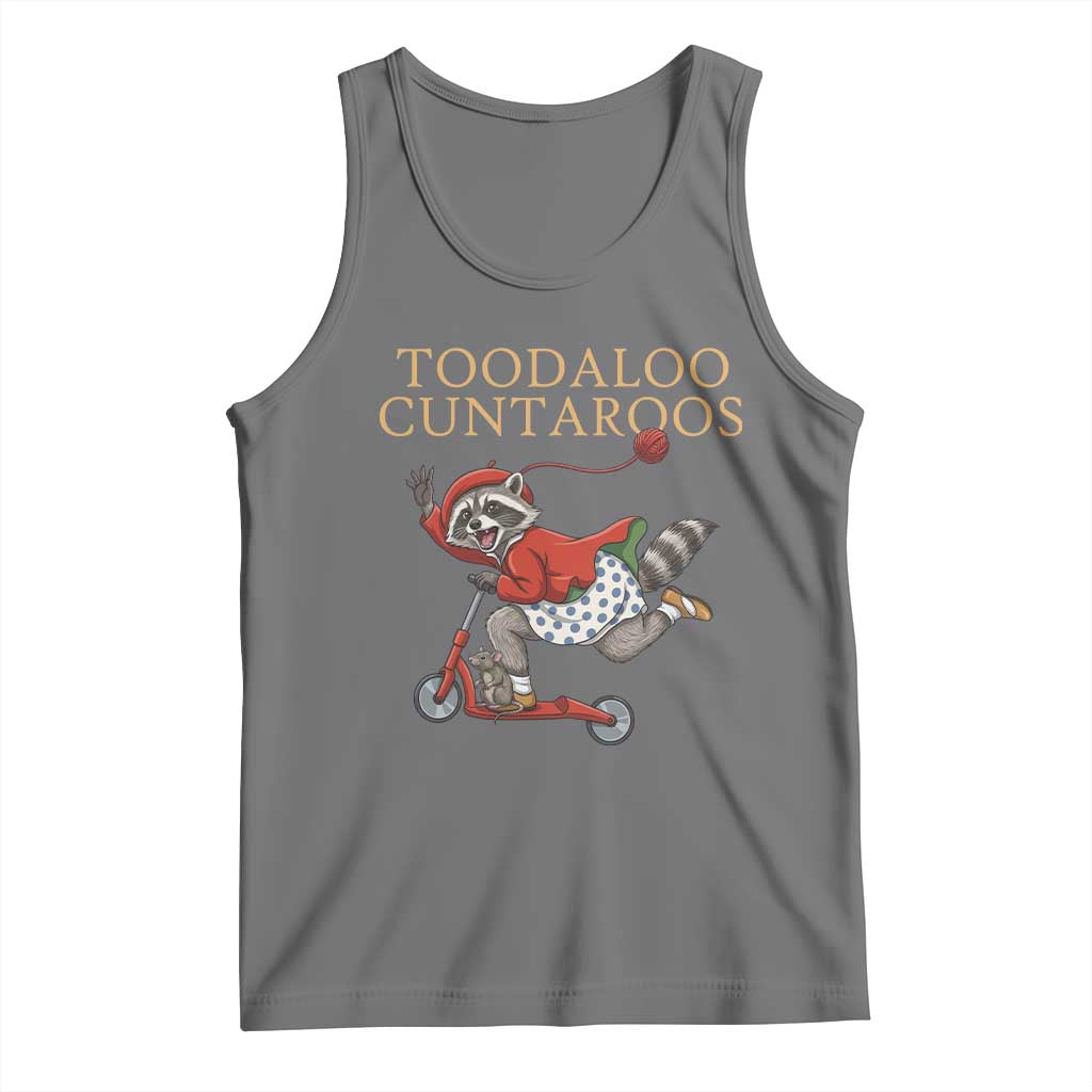 Toodaloo Cuntaroos Tank Top Funny Sarcastic Raccoon Inappropriate Meme TS14 Black Heather Print Your Wear
