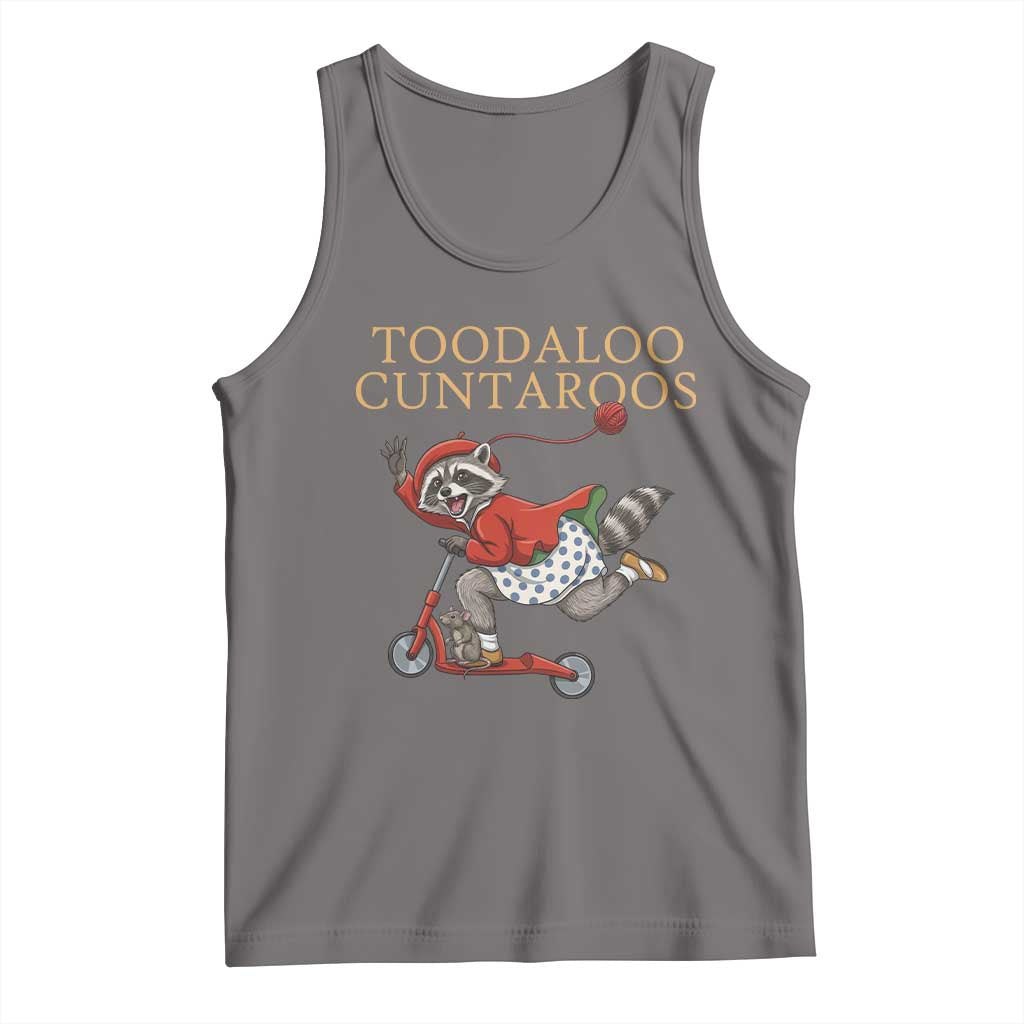 Toodaloo Cuntaroos Tank Top Funny Sarcastic Raccoon Inappropriate Meme TS14 Deep Heather Print Your Wear